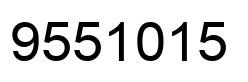 Number 9551015 black image