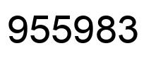 Número 955983 imagen negro