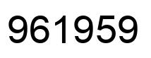 Number 961959 black image