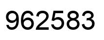 Number 962583 black image