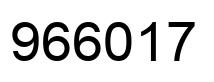 Number 966017 black image