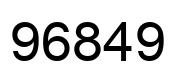 Number 96849 black image