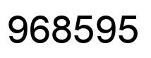 Number 968595 black image