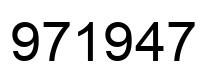 Number 971947 black image