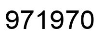 Number 971970 black image