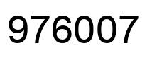 Number 976007 black image