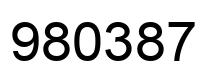 Number 980387 black image