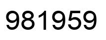Number 981959 black image