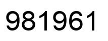 Number 981961 black image
