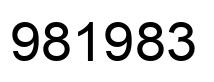 Number 981983 black image