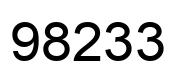 Number 98233 black image