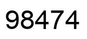 Number 98474 black image