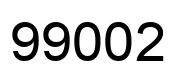 Number 99002 black image