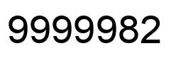 Número 9999982 imagen negro