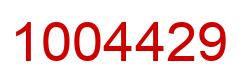 Number 1004429 red image