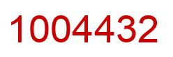 Number 1004432 red image