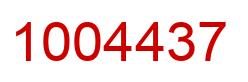 Number 1004437 red image