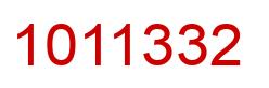 Number 1011332 red image