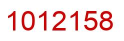 Number 1012158 red image