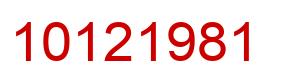 Número 10121981 imagen rojo