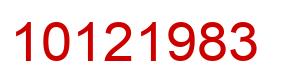 Number 10121983 red image