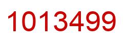 Number 1013499 red image
