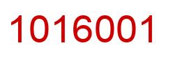 Number 1016001 red image