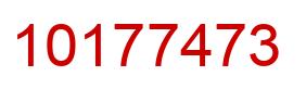 Number 10177473 red image