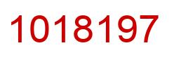 Number 1018197 red image