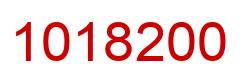 Number 1018200 red image