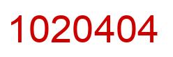 Number 1020404 red image