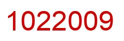 Number 1022009 red image