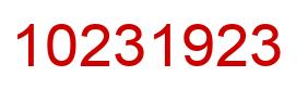 Number 10231923 red image