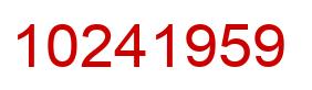 Number 10241959 red image