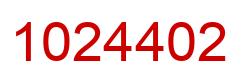 Número 1024402 imagen rojo