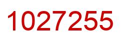 Number 1027255 red image