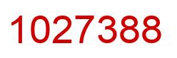 Number 1027388 red image
