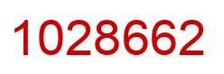 Number 1028662 red image