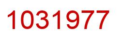Number 1031977 red image