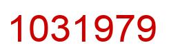 Number 1031979 red image