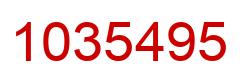 Number 1035495 red image
