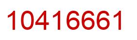Number 10416661 red image