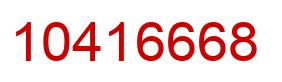 Number 10416668 red image