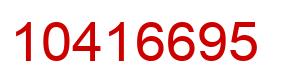 Number 10416695 red image