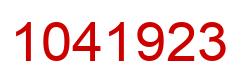 Número 1041923 imagen rojo