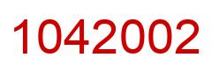 Number 1042002 red image