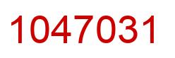 Number 1047031 red image