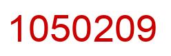 Number 1050209 red image