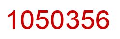 Number 1050356 red image