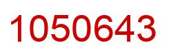 Number 1050643 red image